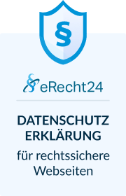 Siegel für rechtssichere Datenschutzerklärung von eRecht24