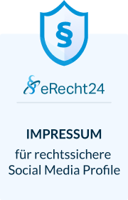 Siegel Impressum für Social Media rechtssicher erstellt eRecht24