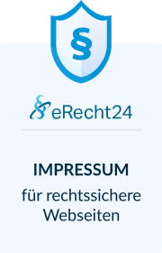 Siegel Impressum für rechtssichere Websiten von eRecht24