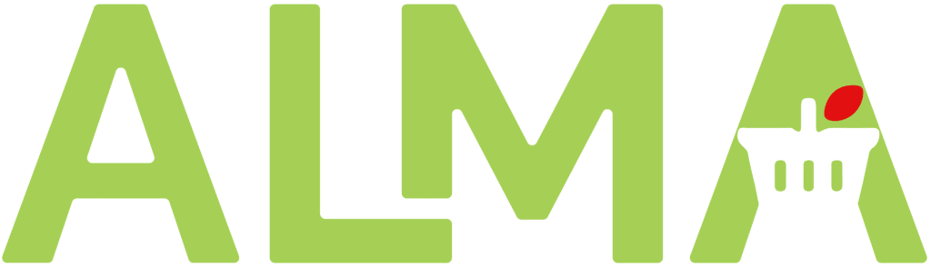 Logo Alma Dorfladen grüne Schrift freigestellt